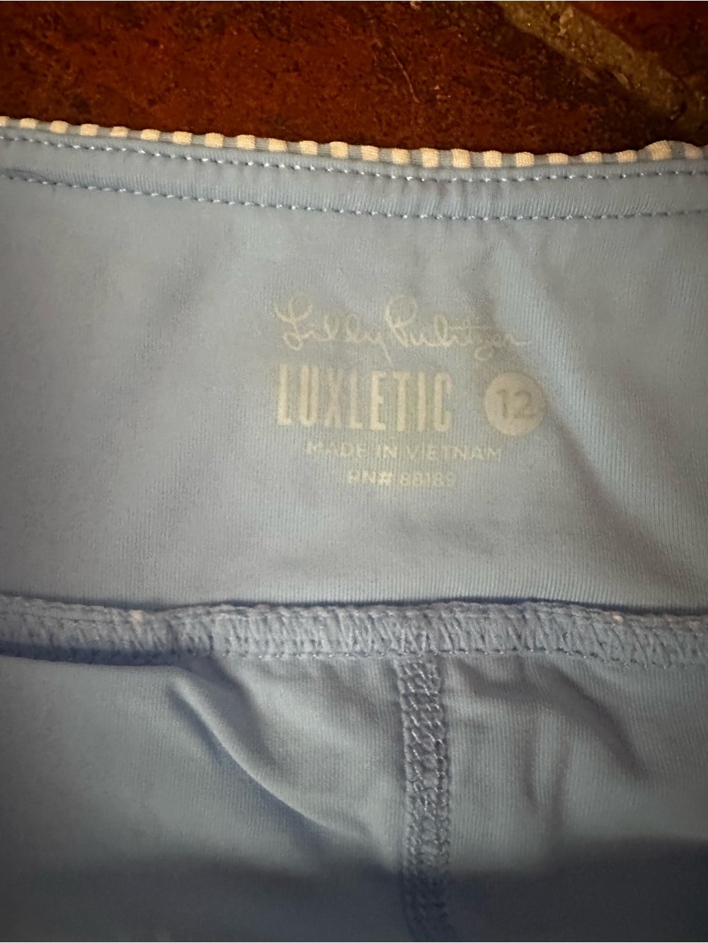 NWOT Lilly Pulitzer Luxletic Priska Seersucker Skort, Size 12 - Picture 6 of 6
